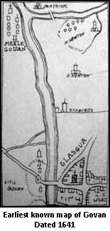 Earliest known map of Govan - Dated 1641