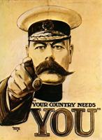 Lord Kitchener on recruitment poster